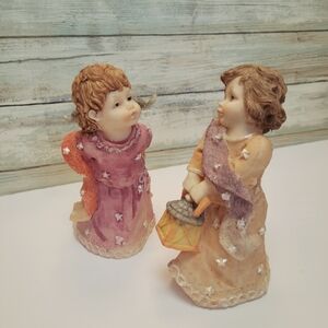 Vintage Kissing Angel Cherub Figurines